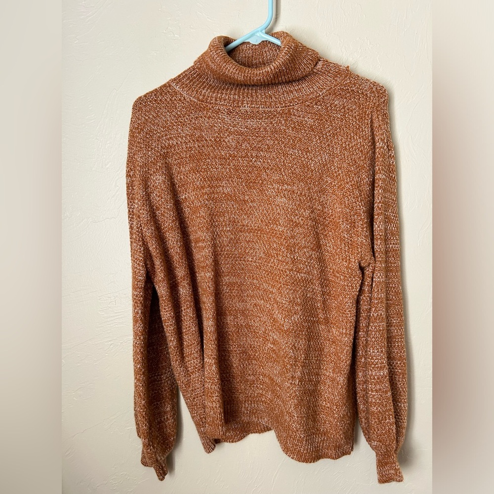 Burnt orange turtleneck sweater